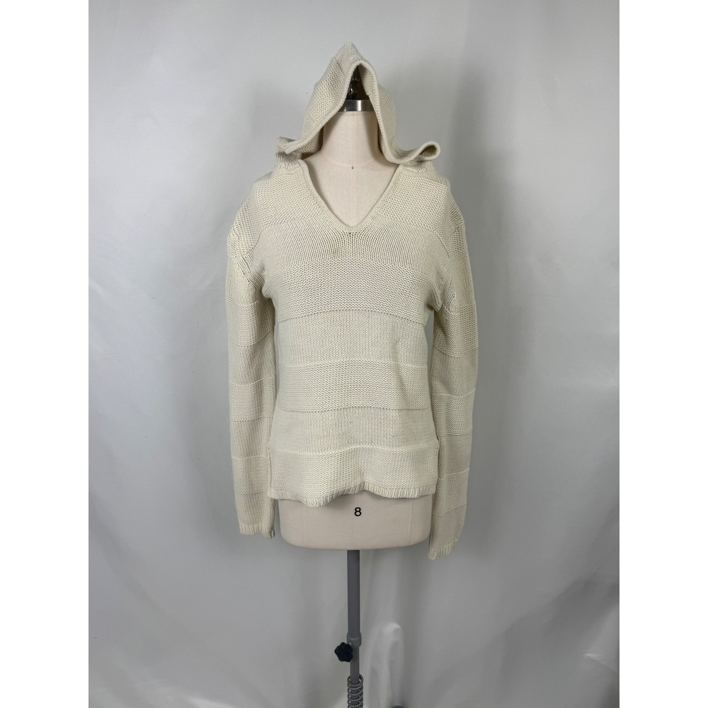 GAP Women Small/Medium Chunky Knit Hoodie‎ Thick Cozy Old Money Preppy Neutral